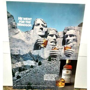 1982 Windsor Canadian Whiskey Went For The Windsor Original Print Ad vintage 80s